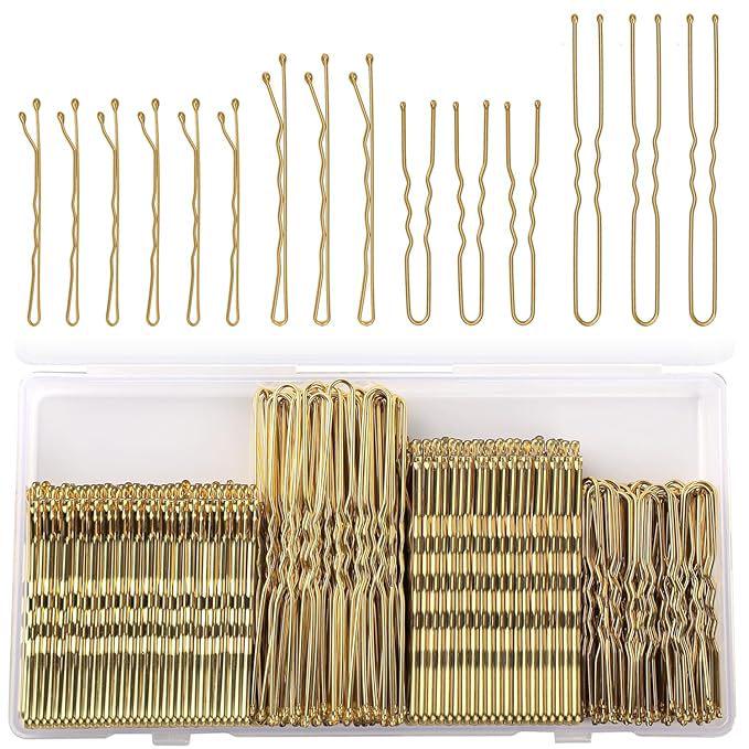 Hair Clip Set: Straight & U-Shaped Clips with Transparent Rubber Bands - Hot Selling Styling Accessories