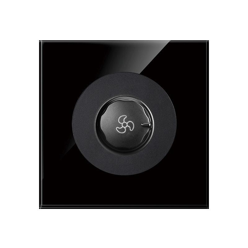 2022 New Black Glass Panel USB Wall Socket EU, Push Wall Switch with LED Indicator Light, UK 13A Wall Socket Switches