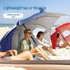 2.4m Dual-Use Outdoor Umbrella Tent with Mesh Window, Portable Beach & Fishing Shelter, Silver-Coated for Sun Protection