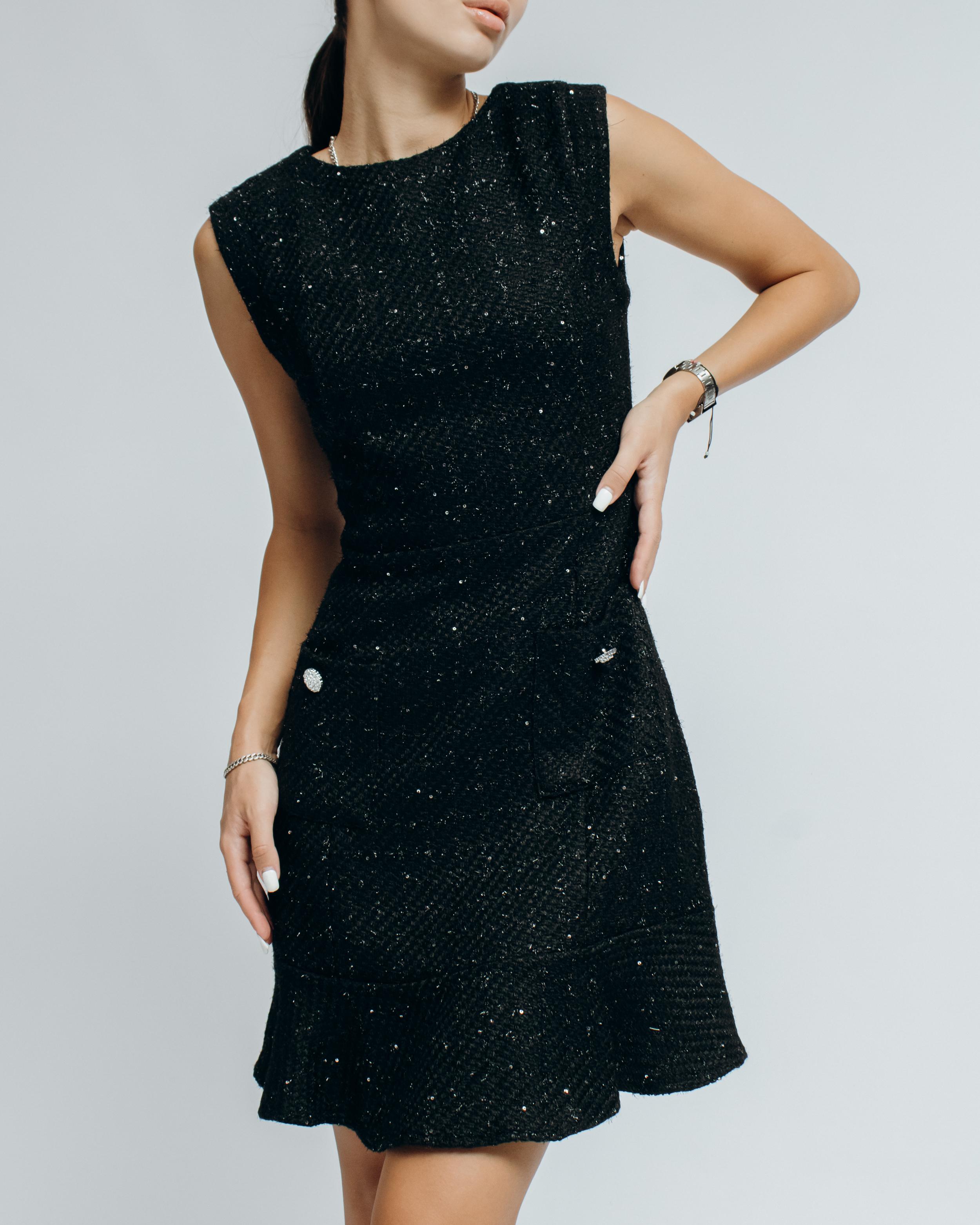 

Сукня Samsara 6447 36 молочна 38 чорний