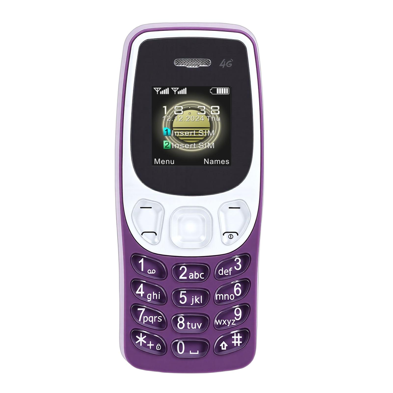 

4G LTE Unlocked Senior Cell Phone Big Buttons Small Mobile Phone with SOS MP3 Dual Card Dual Standby for Elderly фіолетовий