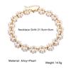Böhmische Dame Perle mehrschichtige Blume Schleife Herz Halsband kurze ultrafeine Schlüsselbeinkette Halskette