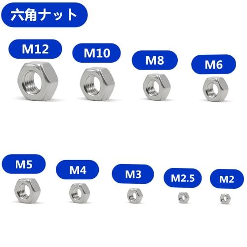 Pack of 10 M8 Hex Nuts, 304 Stainless Steel, Threaded Hex Nuts, 13mm Hex Width, 6.8mm Height, 1.25mm Pitch