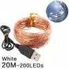 2/5/10/20M USB LED String Lights for Xmas Garland Party Wedding Home House Decoration Christmas Tree Flasher Fairy Lights