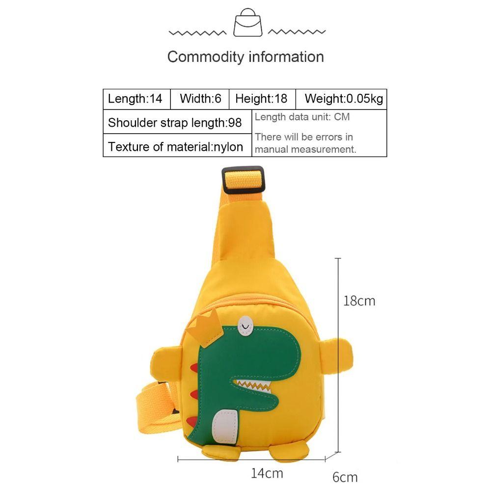 Fashion Cartoon Chest Bag Dinosaur Mini Crossbody Bag Shoulder Bag Toddler