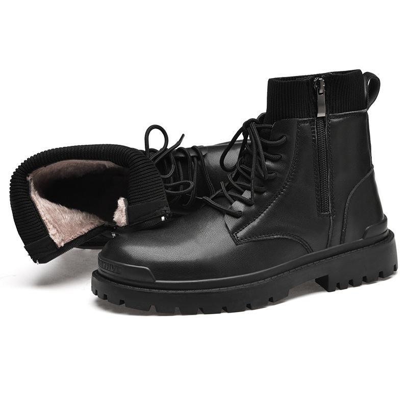 

Мужские осенние новые модные высокие ботинки в британском стиле средней высоты, повседневные дышащие рабочие ботинки для локомотива 48