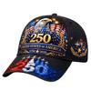 th Anniversary USA Hat Adjustable Embroidered th Anniversary Patriotic Retro Washed Hat Baseball Caps