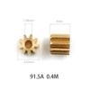 92A / 91.5A 0.4M Copper Pinion Gear 9 Teeth 2mm 1.5mm Shaft Metal Gears Motor Parts Accessory 10pcs/lot