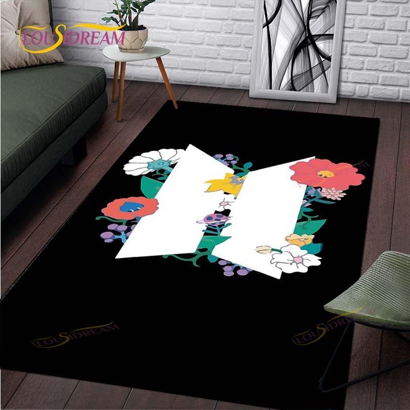 Новейшие ковры с рисунком Kpop Bangtan Boys BTS, ковер для гостиной с противоскользящим покрытием, коврики для детской спальни, коврик для йоги, большой ковер для декора 80cm x 120cm