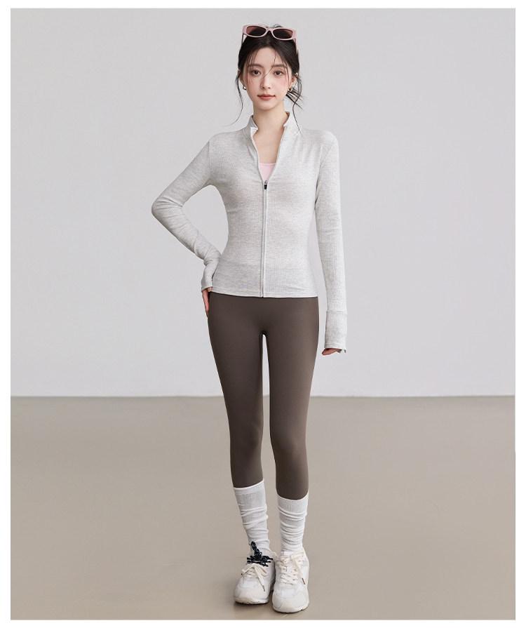 Women's Slim Fit Quick-Dry Yoga & Running Outfit for Autumn/Winter Fitness & Pilates