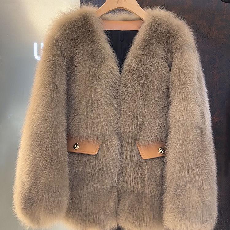 

Maillard женская шуба утолщенная осенне-зимняя новая шуба из искусственного лисьего меха Мао Мао Цяньцзинь ветровка S [85-55kg]