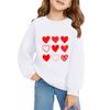 Girls Round Neck Pullovers For Kids Printed Baby Tops Valentine's Day