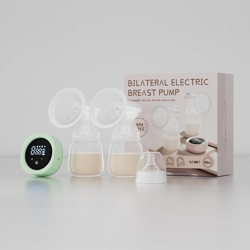 Double Electric Breast Pump Postpartum Automatic Strong Suction Silent Comfortable Milk Extractor
