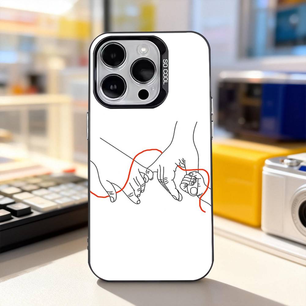 

Мама дочь Сын Отец Рука Для iPhone 11,12,13,14,15,16,17,Pro,Max,Plus,E,Air,Mini Чехол для телефона IMD Матовый черный iPhone12