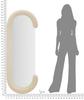 Wall Mirror Chantal  Cream Velvet Cm 60X7X160