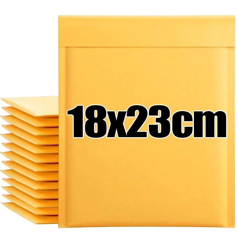 50/10x Kraft Paper Bubble Mailers Envelopes Bags Bubble Mailing Bags Home Yellow Self Seal Waterproof Cushion Envelopes Pouch