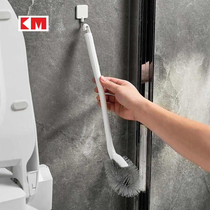 Brush Toilet With Long Handle For Bathroom Cleaning Plastic Wall Scrubber Mounted