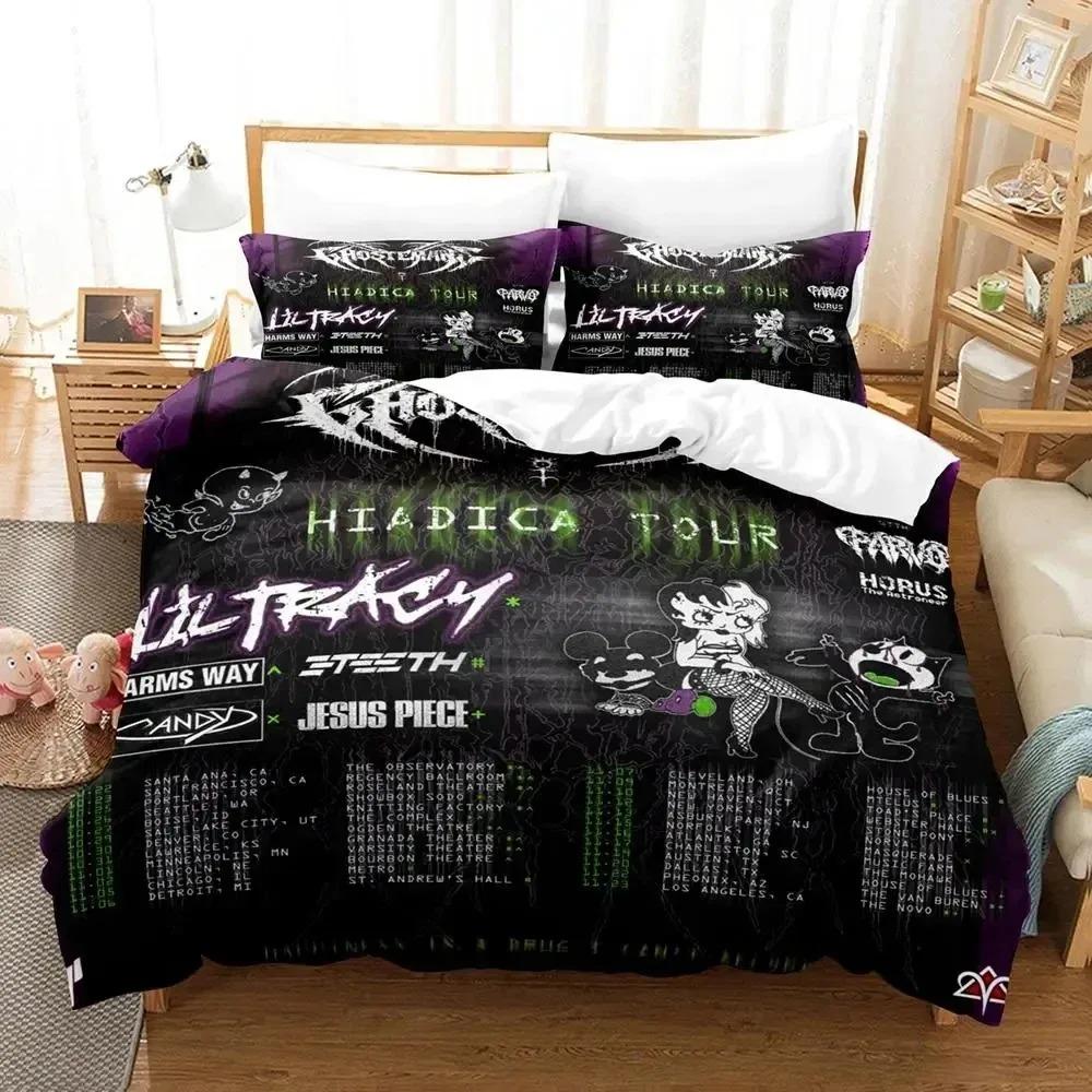 3D Print Ghostemane Singer Bedding Set Duvet Cover Bed Set Quilt Cover Pillowcase Comforter King Queen Size Boys Adult Bedding