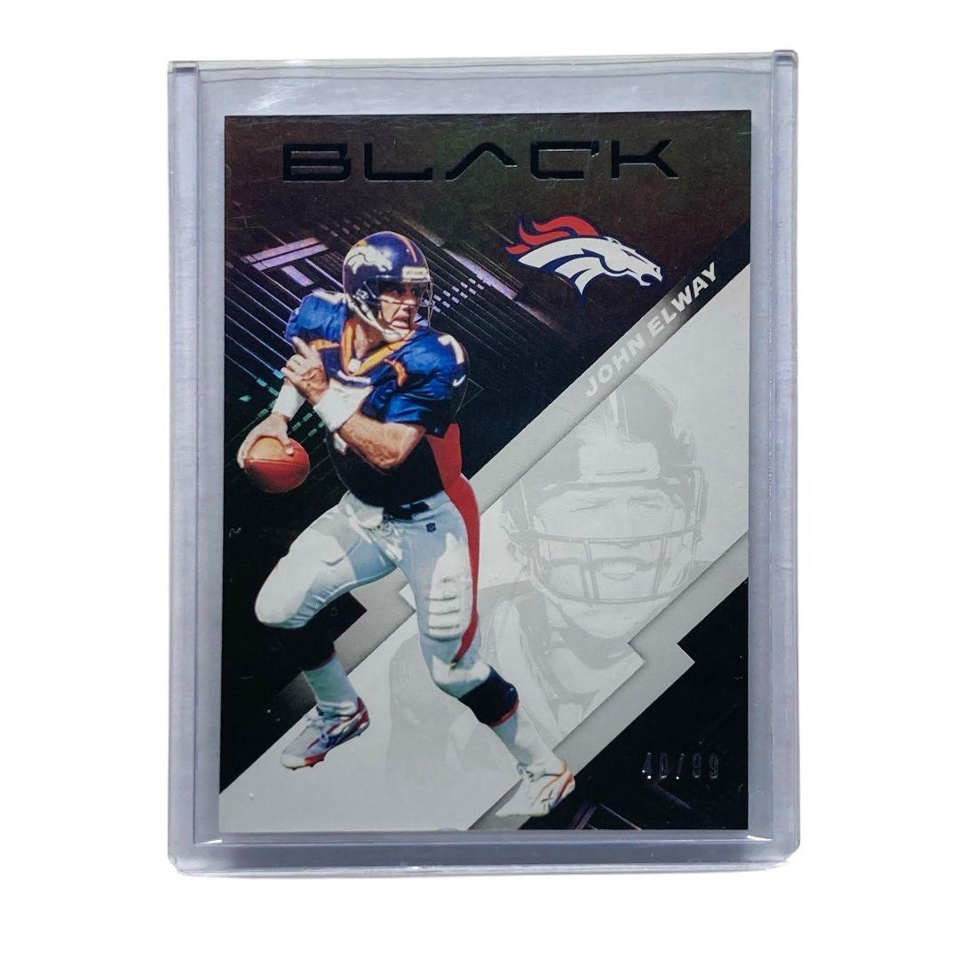 Used PANINI NFL Card BLACK JOHN ELWAY BRONCOS 40/99 #28 Free Shipping Used IT2
