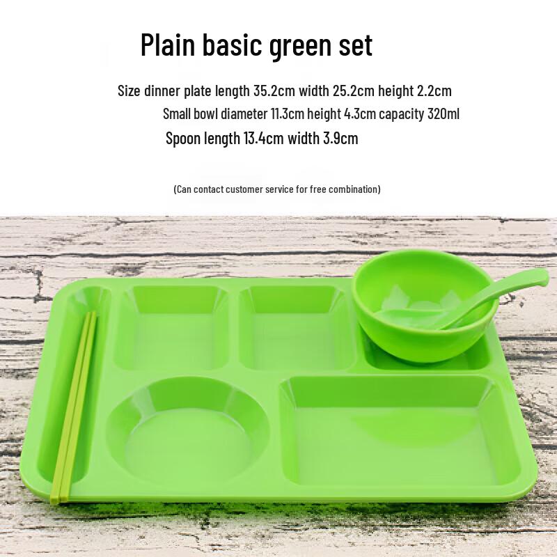 Divided Melamine Lunch Tray Set