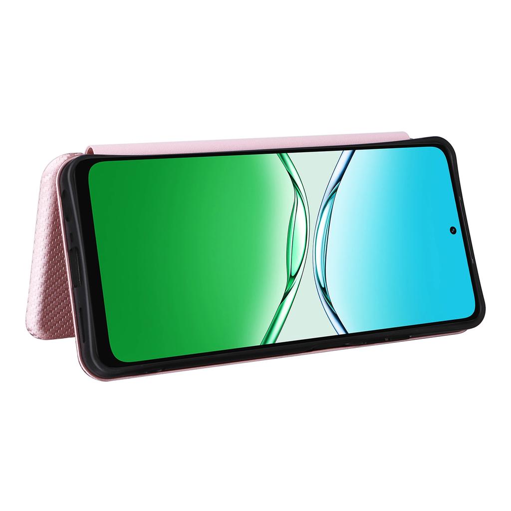 For Oppo A5x 5G/4G Case Carbon Fiber Texture Drop-Proof PU Leather Phone Cover