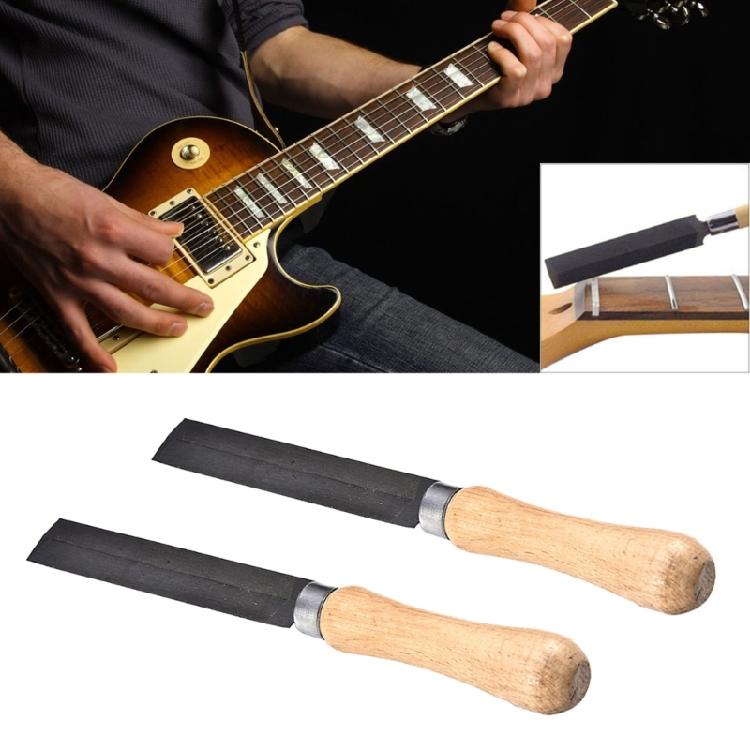 2 Stück Gitarre Ukulele Saitenhalter Feilen Ersatz Holzgriff Saitenhalter Nut Nutenfeilen