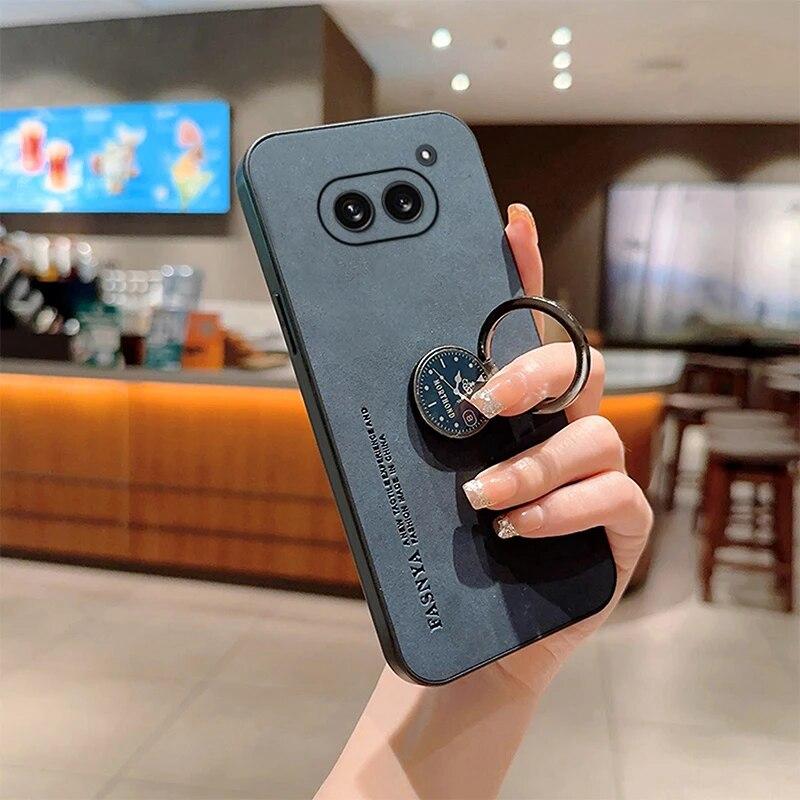 Pro Redmi Turbo 3 Luxusní PU Kožený zadní kryt Pro Xiaomi Redmi Turbo 3 Ochrana fotoaparátu Nárazuvzdorný držák otočného kroužku
