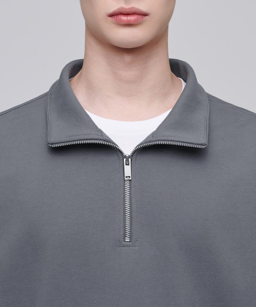 MUSINSA STANDARD Oversized Half Zip Sweatshirt [Gray]
