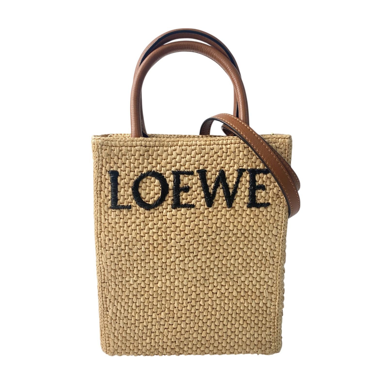 

Used LOEWEShoulder Bag Brown leather/Raffia Women