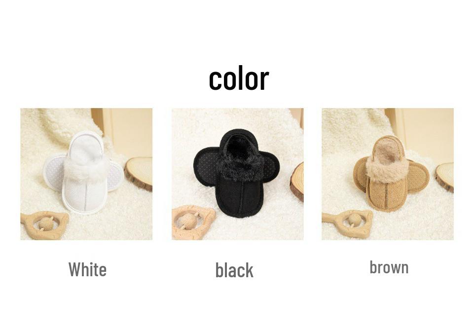 Warm Velvet Fur Soft Sole Baby Shoes 0-1 Year - Autumn/Winter Cotton Casual