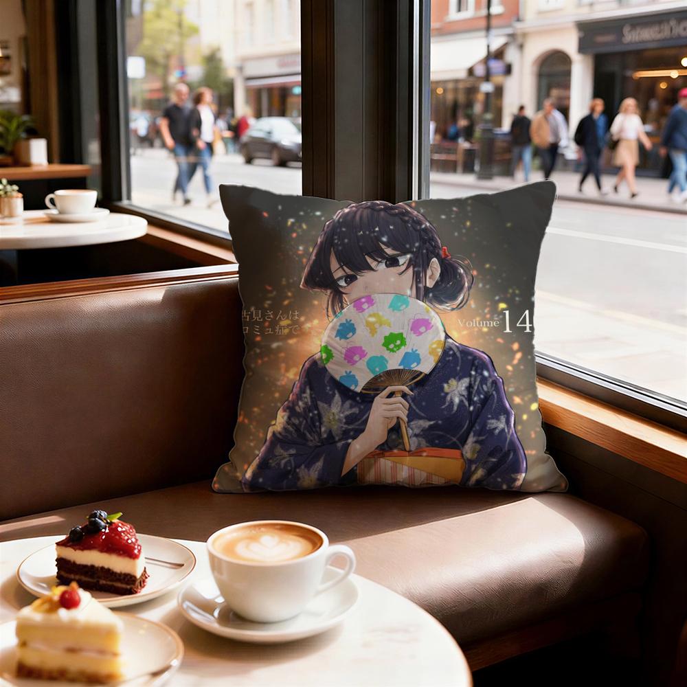 

Anime Komi Cant Communicate Cushion Cover Decorative Cushions Covers Cover Sofa 50x50 Pillow 4 Piece 45x45 40x40 Pillowcase 30X30cm
