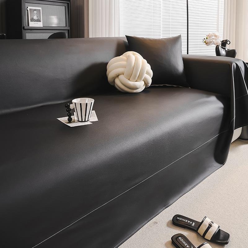 New Leather Sofa Seat Cushion Modern Light Luxury Four-season Universal Leather Sofa Cushion Non-slip and Dirt Cover