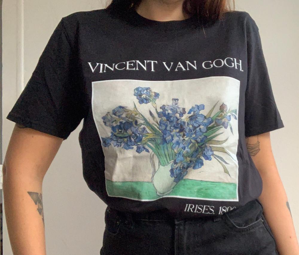 Van Gogh Shirt Irises Aesthetic Art Clothing Vincent Van Gogh Unisex Tee