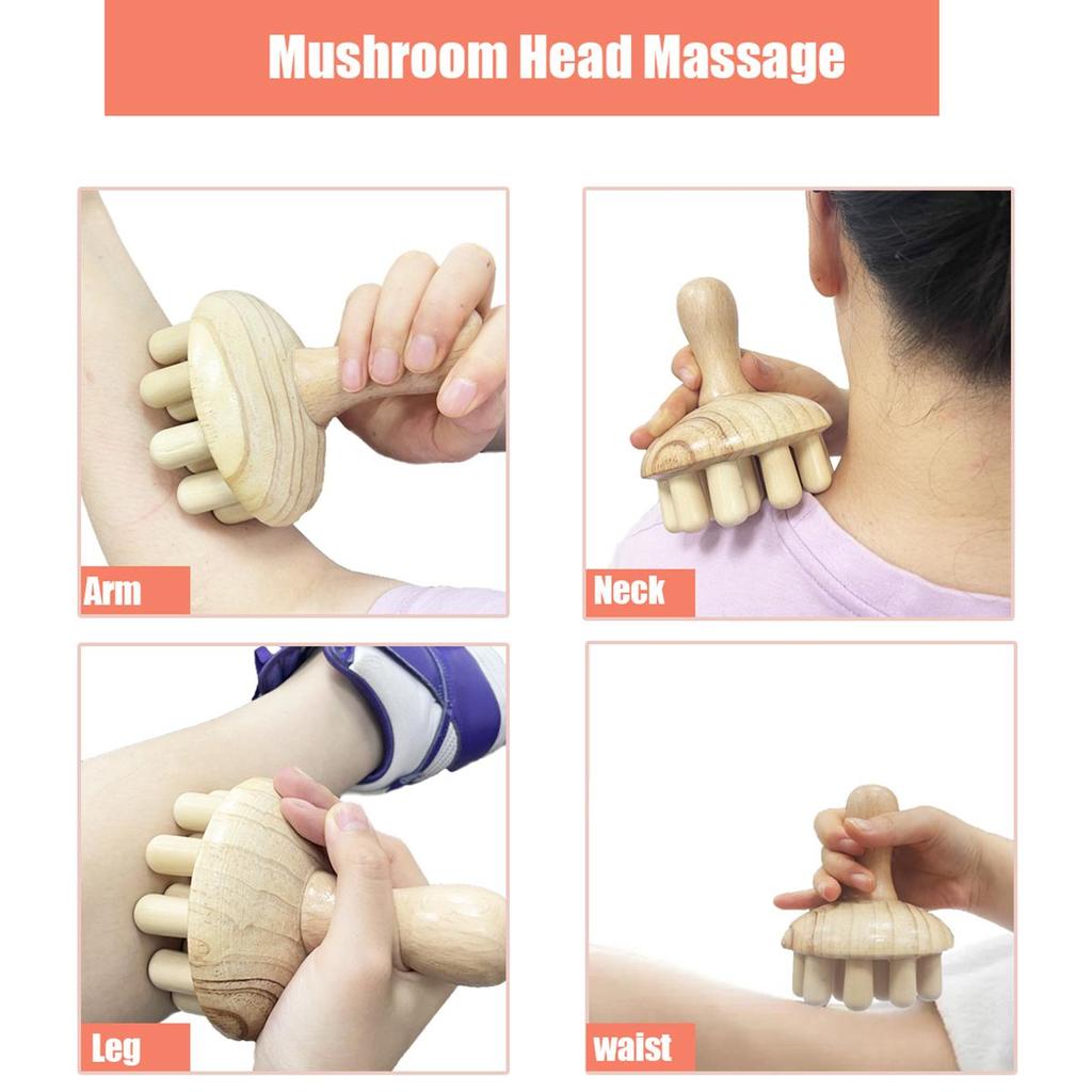 5Pcs Wood Therapy Massage Tools Body Sculpting Tools Set Lymphatic Drainage Anti-Cellulite Massager for Body Muscle Release