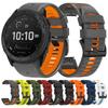 Two-Tone Silicone Watch Band For Garmin TACTIX DELTA/Instinct 2X/Descent Mk2 Mk2i G1/MARQ/Enduro 2 Quick Fit 22mm 26mm Strap