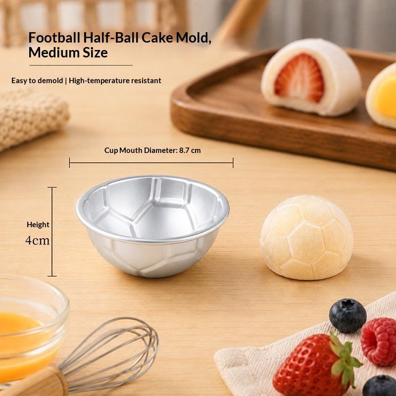 Home Kitchen Baking Mold 1/2Pcs Aluminum Alloy Easy Demold Reusable for Egg Tarts Mochi Desserts
