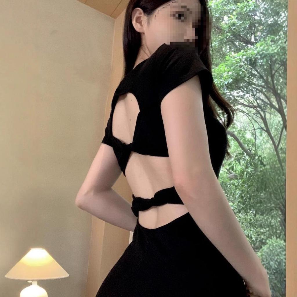 European & American Sexy Backless Bodycon Dress: Women's Slim Fit Summer Slit Wrap Long Dress