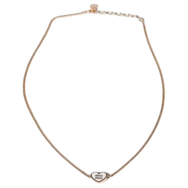 

Miu Miu Unique Design Necklace Women necklace Gold White 5IC257_2IE2_F061C Box