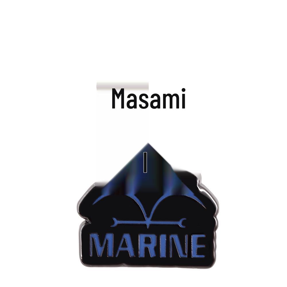 

Значок аніме «Морська справедливість»: Модна металева брошка для рюкзака та одягу темно-синього кольору