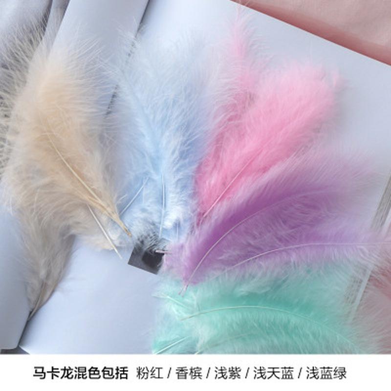 50 Pezzi Piume Naturali Piccole Galleggianti Colorate Piumette per Artigianato Matrimonio Gioielli Decorazione Casa Piume.