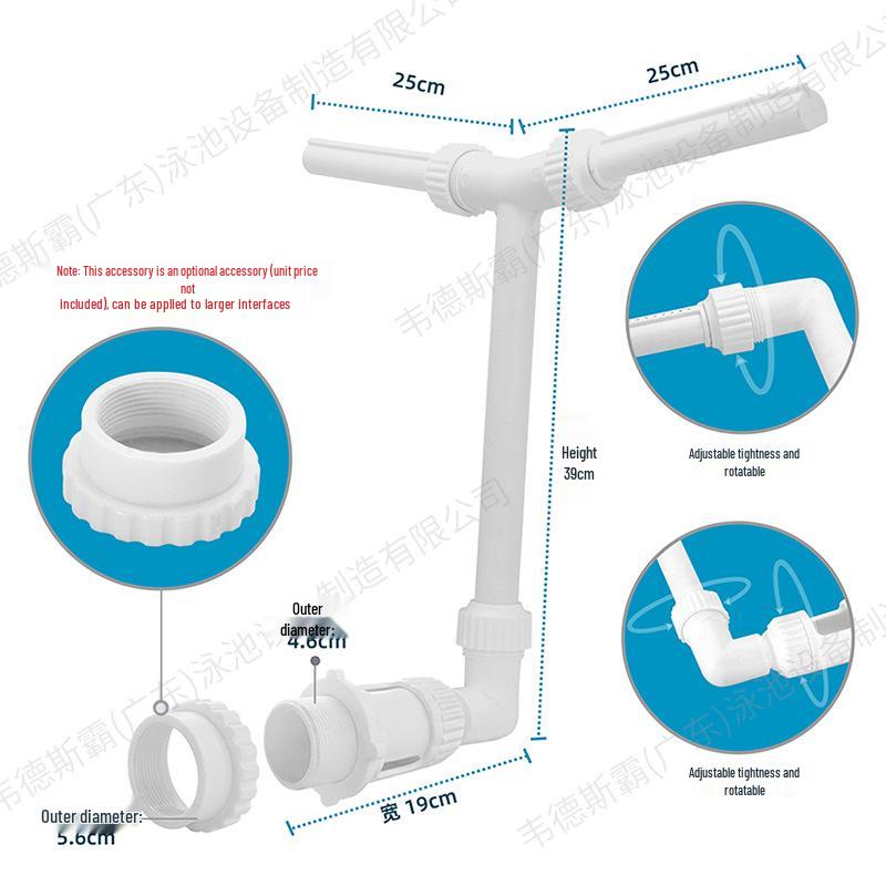 

Фонтан-водопад для бассейна с двумя насадками и садовый разбрызгиватель для прудов