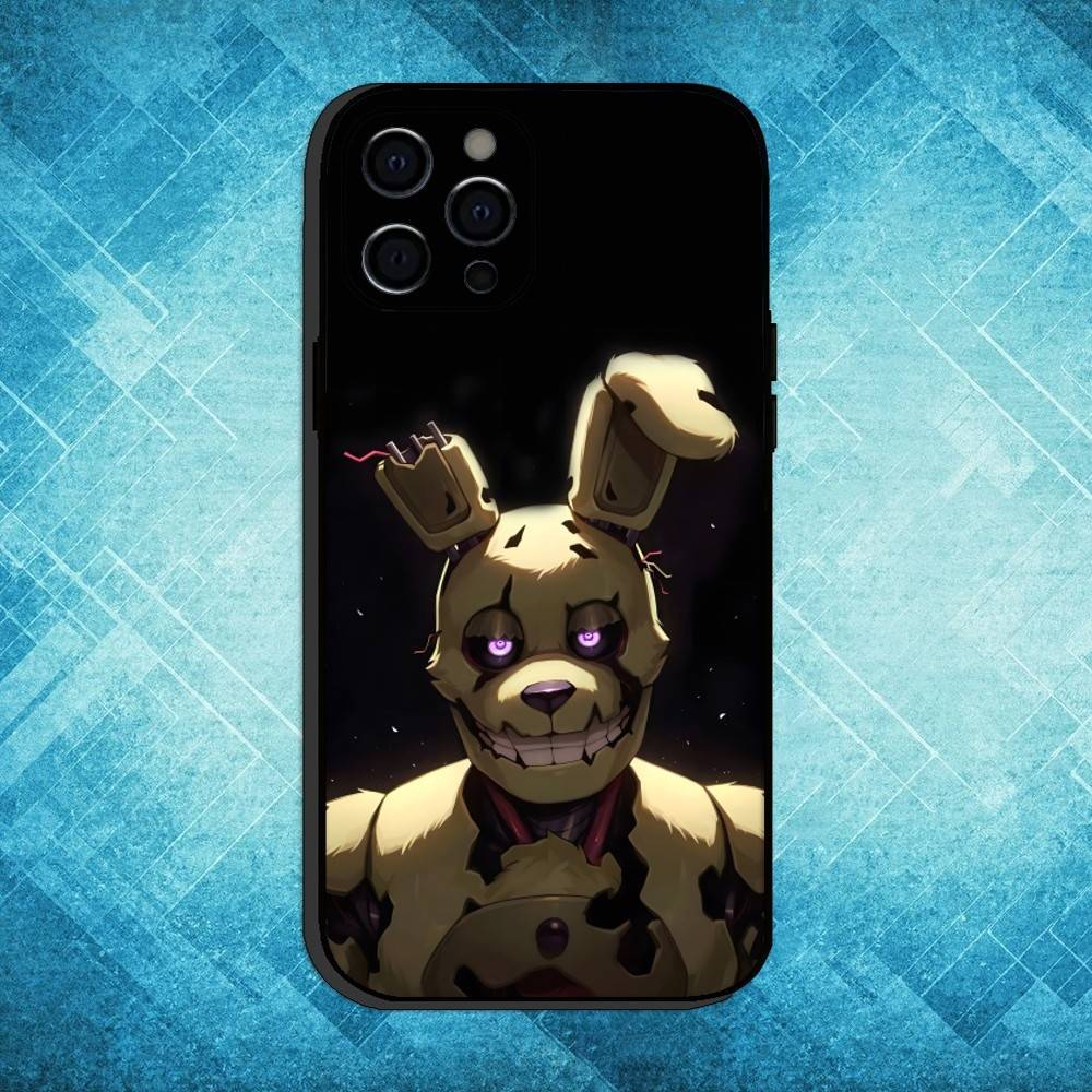 F-Fnaf Spiel Handyhülle Für iPhone17,16,15,14,13,12,11 Plus,Pro Max Weiche Schwarze Hülle