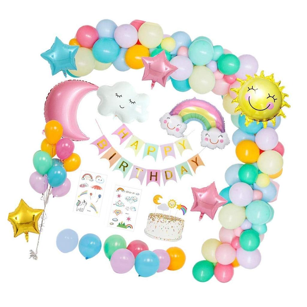Birthday Party Balloon Set Sky Theme Reusable Thickened Eco Friendly Latex Balloon Set for Living