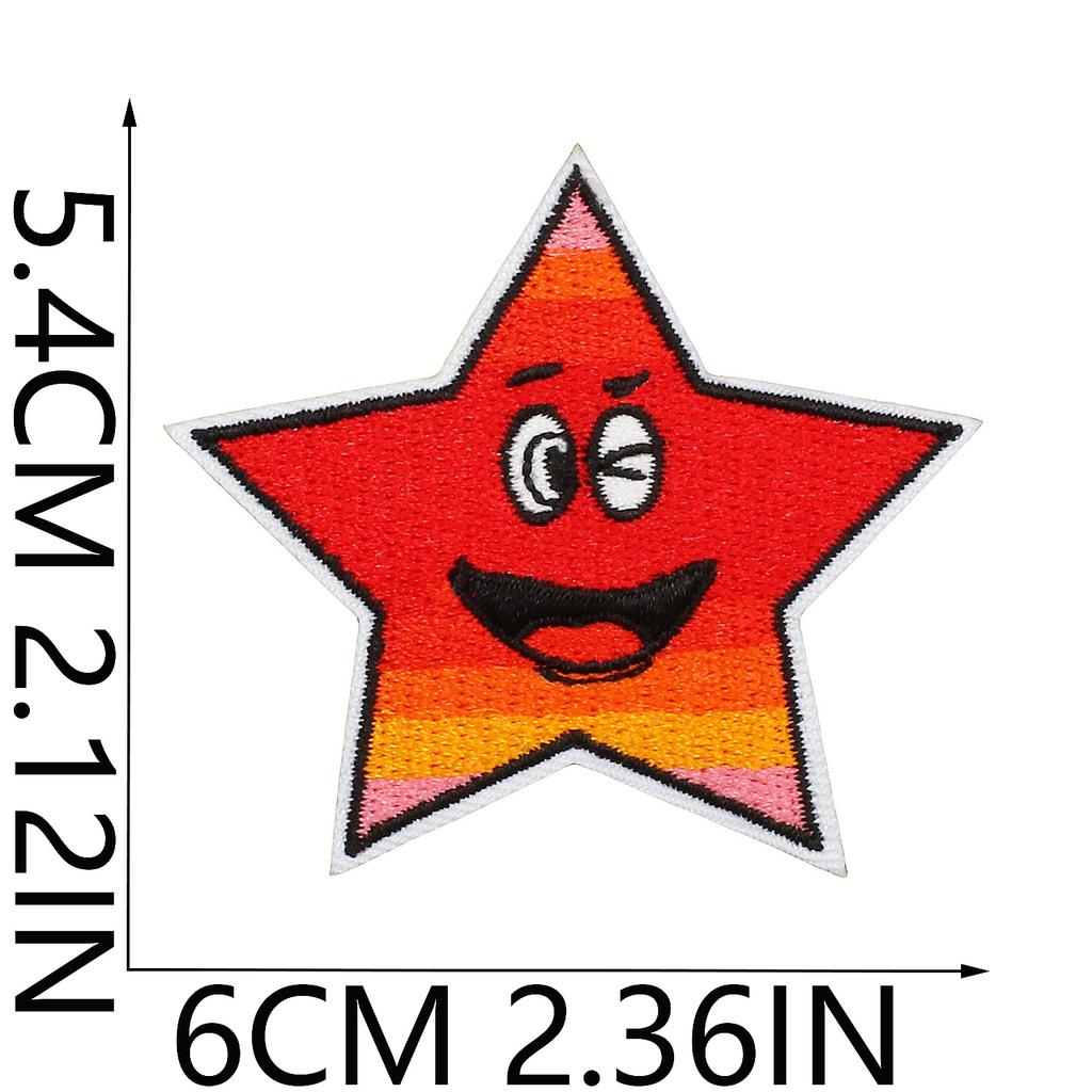 Star Watermelon Embroidery Cloth Sticker Football Patch Sticker Clothes Decoration Basketball Mushroom Shrimp Computer Embroidery Chapter Sticker