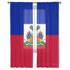 Haiti Ulusal Bayrak Günü Tül Perdeler Oturma Odası İçin Şeffaf Perdeler Yatak Odası İçin Mutfak Pencere Perdesi