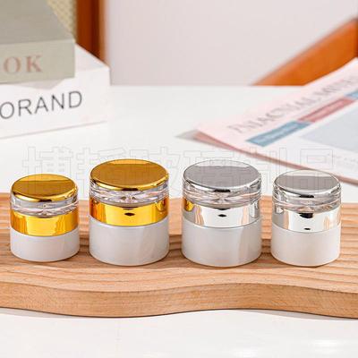 Botella de Vidrio con Gotero Rellenable para Crema con Tapa Acrílica para Cosméticos