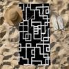 1pc Geometric Maze Pattern Design 2D Printed Microfiber Beach Towel, Quick Dry Super Absorbent. Great for Beach, Pool
