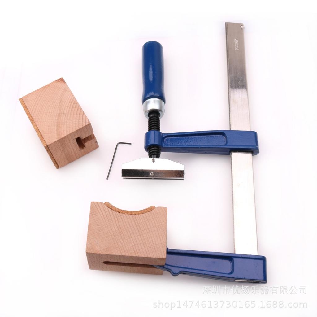 Professional Pressing Wire Tool Guitar Wire Repair Replacement and Installation Radian Groove Copper Sheet F-type Fixture
