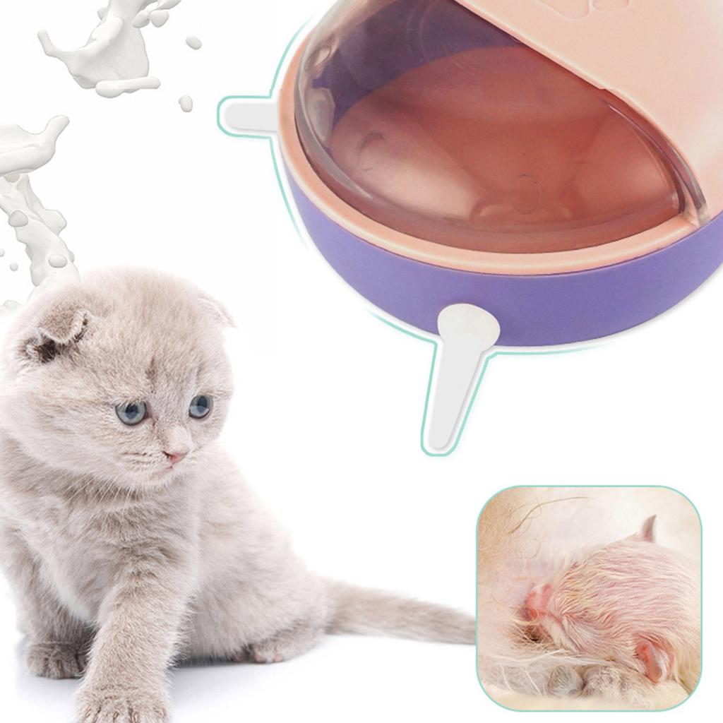 Newborn Small Animal Milk Feeders for Nursing 4 Nipples Self Feeding Bowl Multiple Pet Nursing Bowl Feeding Tool