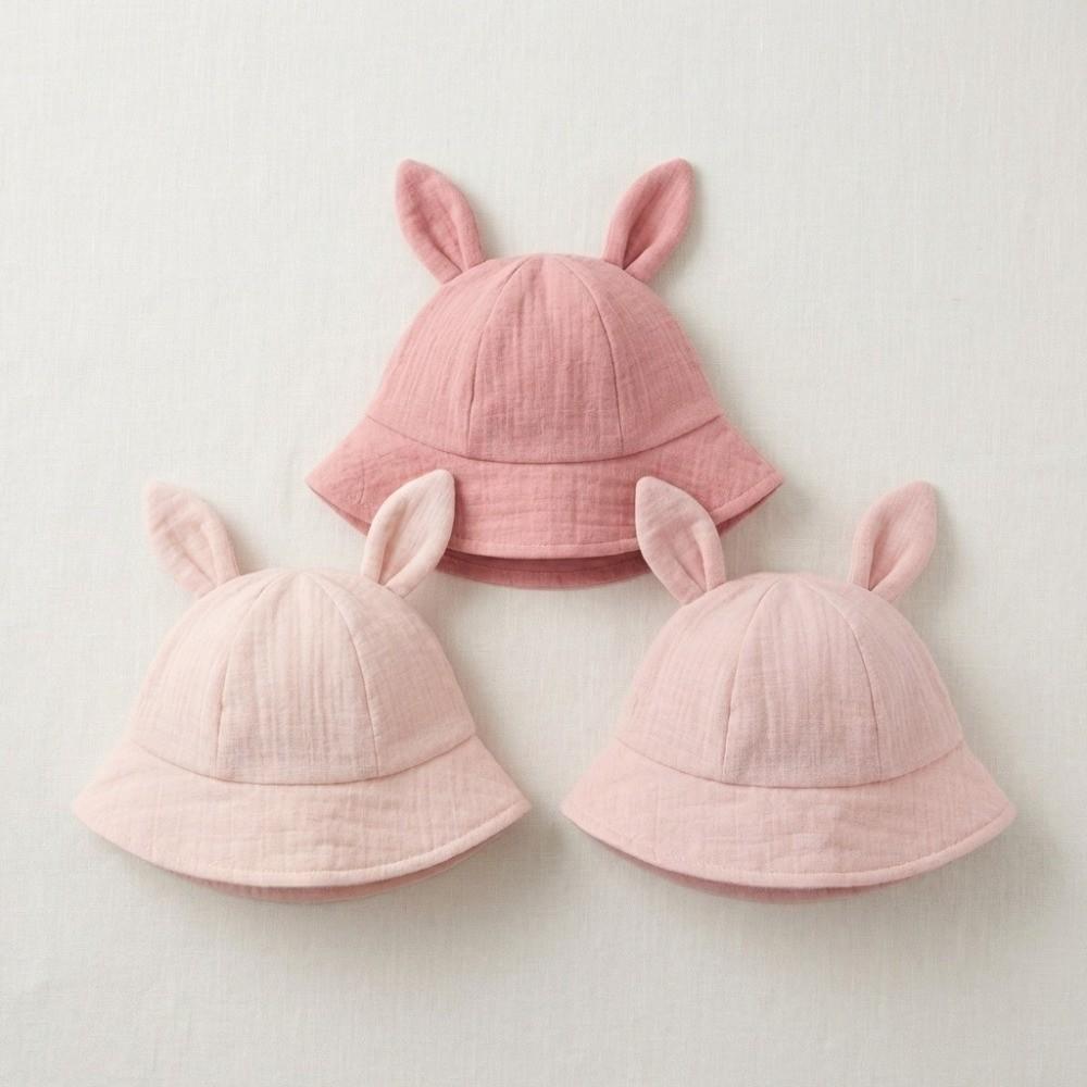 Adjustable Baby Fisherman Hat Cute Rabbit Ears Baby Sunhat Fashion Bucket Cap Spring Summer
